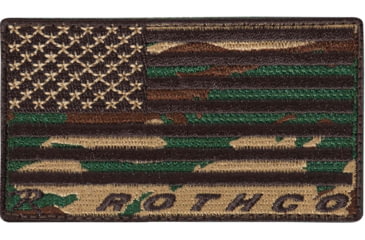 Image of Rothco Brand US Flag Patch, Woodland Camo, 1878-WoodlandCamo