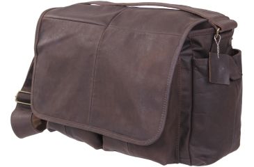 Image of Rothco Brown Leather Classic Messenger Bag, 91480