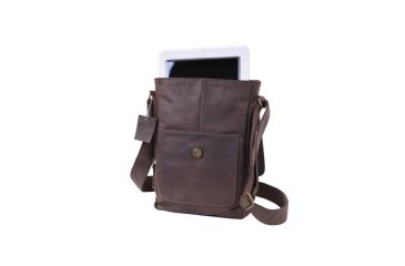 Image of Rothco Brown Leather Military Tech Bag, 57950