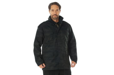 Image of Rothco Camo M-65 Field Jacket - Men's, Midnight Black Camo, Large, 12072-MidnightBlackCamo-L