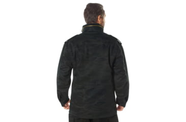 Image of Rothco Camo M-65 Field Jacket, L, Midnight Black Camo, 12072-MidnightBlackCamo-L
