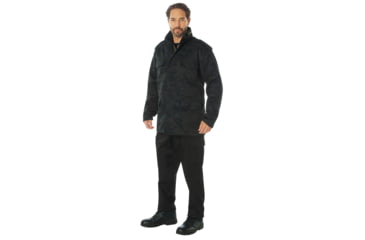 Image of Rothco Camo M-65 Field Jacket, L, Midnight Black Camo, 12072-MidnightBlackCamo-L