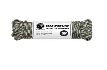 Image of Rothco Camo Polyester Paracord, Woodland Camo, 50 ft, 30712-WoodlandCamo-50