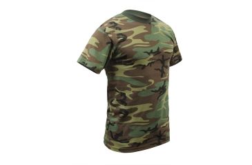 Image of Rothco Camo T-Shirts, Woodland Camo, Extra Small, 8777-WoodlandCamo-XS