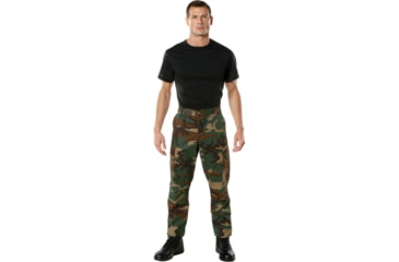 Image of Rothco Camo Tactical BDU Pants - Mens, Woodland Camo, Small Long, 7942-WoodlandCamo-S-Long