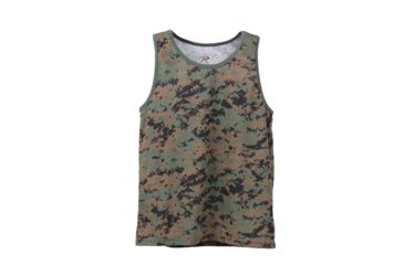 Image of Rothco Camo Tank Top, Woodland Digital Camo, Small, 8734-WoodlandDigitalCamo-S