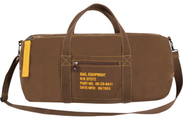 Image of Rothco Canvas Equipment Bag, 24x12 in, Earth Brown, 23540-EarthBrown