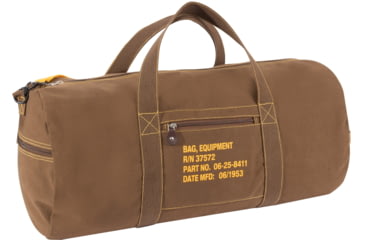 Image of Rothco Canvas Equipment Bag, 24x12 in, Earth Brown, 23540-EarthBrown