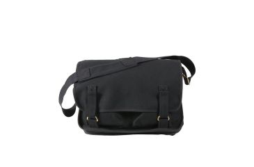 Image of Rothco Canvas European School Bag, Black, 8118-Black