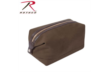 Image of Rothco Canvas &amp; Leather Travel Kit, Earth Brown, 91261-EarthBrown