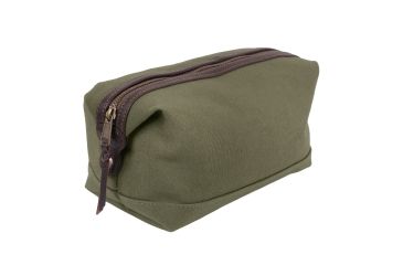 Image of Rothco Canvas &amp; Leather Travel Kit, Olive Drab, 9866-OliveDrab