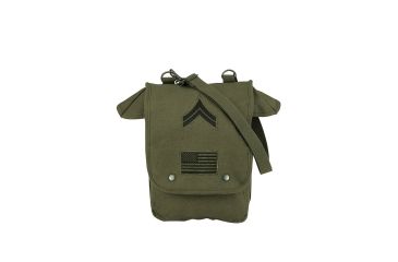 Image of Rothco Canvas Map Case Shoulder Bag w/ Military Patches, 8796