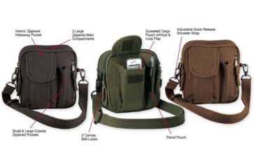 Image of Rothco Canvas Organizer Bag, Black, 2327-Blk