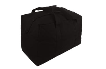 Image of Rothco Canvas Parachute Cargo Bag, Black, 3123-Black