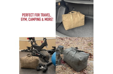 Image of Rothco Canvas Parachute Cargo Bag, Black, 3123-Black