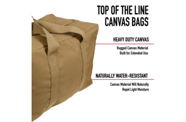 Image of Rothco Canvas Parachute Cargo Bag, Coyote Brown, 3123-CoyoteBrown