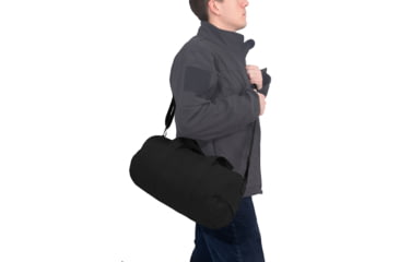 Image of Rothco Canvas Shoulder Duffle Bags, 15in, Black, 22150-Black-15Inches