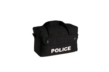 Image of Rothco Canvas Small Black Police Logo Gear Bag, 8185