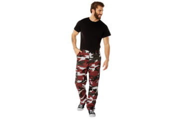 Image of Rothco Color Camo Tactical BDU Pants - Mens, Red Camo, XS, 7915-XS