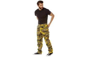 Image of Rothco Color Camo Tactical BDU Pants - Mens, Stinger Yellow Camo, Extra Small, 8875-StingerYellowCamo-XS23-27Waist