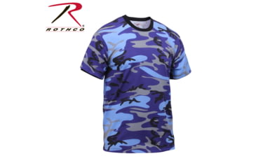 Image of Rothco Colored Camo T-Shirts, Electric Blue Camo, Small, 60173-ElectricBlueCamo-S