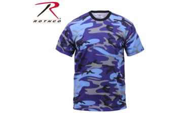 Image of Rothco Colored Camo T-Shirts, Electric Blue Camo, Small, 60173-ElectricBlueCamo-S