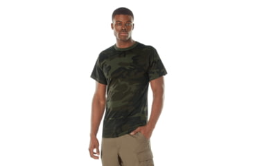 Image of Rothco Colored Camo T-Shirts - Mens, L, Camo, 12315-MidnightWoodlandCamo-L