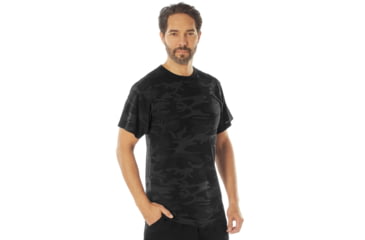 Image of Rothco Colored Camo T-Shirt - Men's, Midnight Black Camo, Medium, 12310-MidnightBlackCamo-M