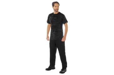 Image of Rothco Colored Camo T-Shirts - Mens, M, Midnight Black Camo, 12310-MidnightBlackCamo-M