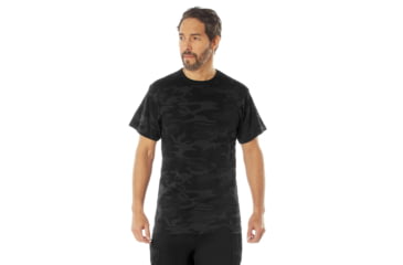 Image of Rothco Colored Camo T-Shirts - Mens, M, Midnight Black Camo, 12310-MidnightBlackCamo-M