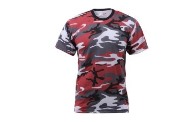 Image of Rothco Colored Camo T-Shirts, Red Camo, Small, 6006-RedCamo-S