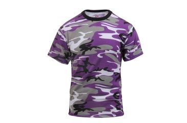 Image of Rothco Colored Camo T-Shirts, Ultra Violet Camo, Small, 60176-UltraVioletCamo-S