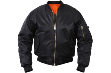 Image of Rothco Concealed Carry MA-1 Flight Jacket, Black, Small, 77350-Black-S