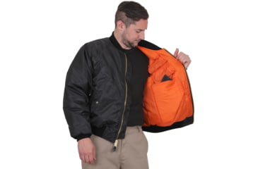 Image of Rothco Concealed Carry MA-1 Flight Jacket, Black, Small, 77350-Black-S