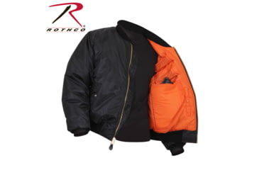 Image of Rothco Concealed Carry MA-1 Flight Jacket, Black, 5XL, 77354-Black-5XL