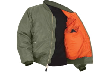 Image of Rothco Concealed Carry MA-1 Flight Jacket, Sage Green, Small, 77450-SageGreen-S