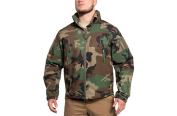 Image of Rothco Concealed Carry Soft Shell Jacket, Woodland Camo, Small, 55390-WoodlandCamo-S