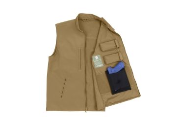 Image of Rothco Concealed Carry Soft Shell Vest, Coyote Brown, XL, 86600-CoyoteBrown-XL