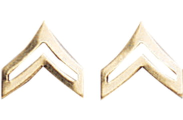 Image of Rothco Corporal Polished Insignia, Gold, 1642
