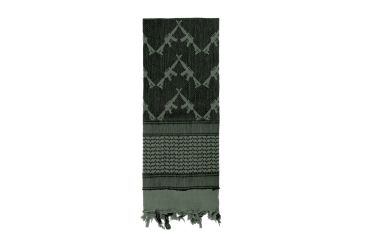 Image of Rothco Crossed Rifles Shemagh Tactical Scarf, Foliage Green, 8737-FoliageGreen