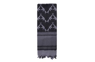 Image of Rothco Crossed Rifles Shemagh Tactical Scarf, Grey, 8737-Grey