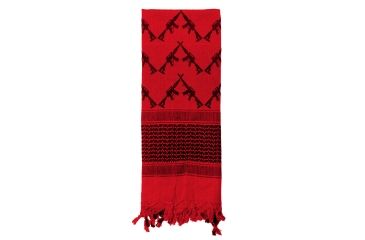 Image of Rothco Crossed Rifles Shemagh Tactical Scarf, Red, 8737-Red