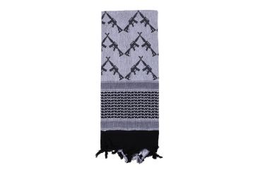 Image of Rothco Crossed Rifles Shemagh Tactical Scarf, White, 8737-White
