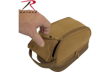 Image of Rothco Deluxe Canvas Travel Kit, Coyote Brown, 1854-CoyoteBrown
