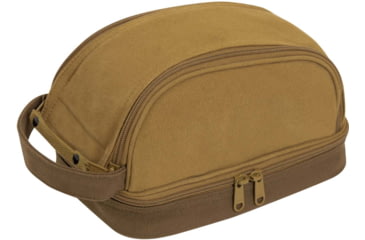 Image of Rothco Deluxe Canvas Travel Kit, Coyote Brown, 1854-CoyoteBrown