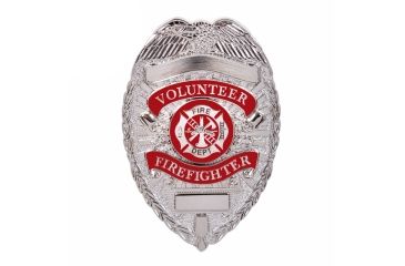 Image of Rothco Deluxe Fire Department Badge, Silver, 1928-Silver
