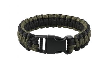 Image of Rothco Deluxe Paracord Bracelets, Black / Olive Drab, 7, 967-BlackOliveDrab-7Inches