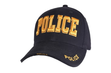 Image of Rothco Deluxe Police Low Profile Cap, Gold/Navy Blue, 94890-NavyBlueGold