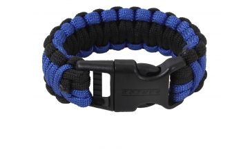 Image of Rothco Deluxe Thin Blue Line Paracord Bracelet, Black/Royal Blue, 7, 973-BlackRoyalBlue-7Inches
