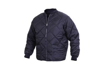 Image of Rothco Diamond Nylon Quilted Flight Jacket, Navy Blue, M, 7160-NavyBlue-M